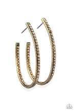 Load image into Gallery viewer, Globetrotting Glitter - Brass Hoops
