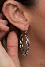 Load image into Gallery viewer, Stronger Together - Silver Hoops
